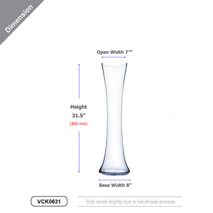 VCK0631 - Extra Large Slender Gathering <b>Vase</b> - 7 x 31 - Product Image 5