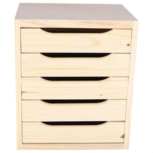 Cassettiera WELL HOME a 5 cassetti, finitura non verniciata, 39x30x45cm - Product Image 3