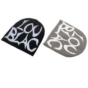 Bonnet d'hiver unisexe en jacquard de haute qualité, en coton, avec logo personnalisé imprimé, pour le sport et le ski, protection thermique, bonnet tricoté pour l'hiver - Product Image 4