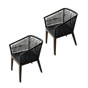 Chaise d'hôtel moderne en rotin avec pieds coniques, dossier ouvert, style contemporain, mobilier d'intérieur, usage commercial durable - Product Image 3