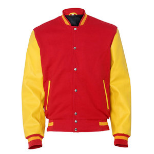 เสื้อแจ็คเก็ตแบบ Letterman ดีไซน์สไตล์เรโทร เย็บอย่างดี เสื้อแจ็คเก็ตสำหรับใส่ภายนอก - Product Image 1