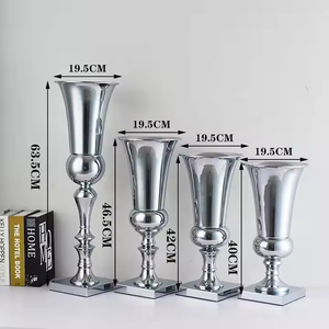 Vase à fleurs moderne en métal, centre de table pour mariage, en fer durable par Decor Impex - Product Image 6