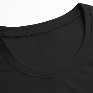 Vente en gros de T-shirt athlétique à séchage rapide pour hommes 100% T-shirt de marathon de sport de fitness en polyester T-shirt imprimé de logo personnalisé pour hommes - Product Image 2