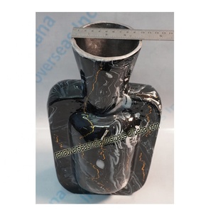 Florero de aluminio grande personalizado, diseño moderno negro elegante para decoración del hogar, florero de mesa recién llegado - Product Image 6