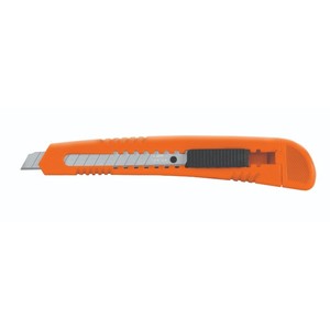 Couteau utilitaire Truper CUT-5 à lame cassable avec lame de 9 mm, manche en plastique orange, lames en acier SK4, 2 fois plus durable pour le bureau et l'école - Product Image 3