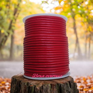 Cordon en cuir de vache véritable pour la fabrication de bijoux, tailles personnalisables 2 mm et 1,5 mm, divers composants et accessoires - Product Image 1