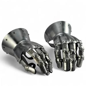 <b>Etched</b> Medieval Gauntlet Gloves Gothic Fantasy Cosplay Armor for Halloween for Perfect Gift Metal Crafts - Product Image 1