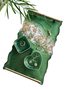 Unique Shape Decorative <b>Trays</b> Handcrafted Resin <b>Tray</b> Stylish Home Decor Standard Quality <b>Snacks</b> Serving <b>Tray</b> - Product Image 5