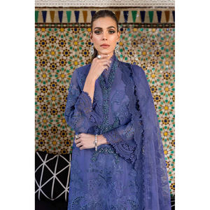 2025 nueva llegada elegante ligero bordado mujeres 3 piezas Salwar Kameez vestido de fiesta Formal OEM ODM servicios islámicos - Product Image 2