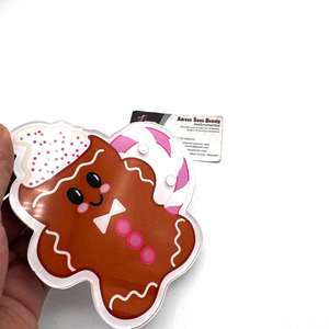 Tuile à cils en acrylique de Noël au pain d'épices, impression de logo personnalisée, tuile de beauté, service OEM, vente en gros - Product Image 3