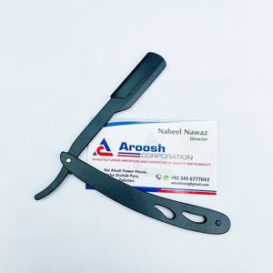 Venta al por mayor profesional de una sola hoja de acero inoxidable maquinilla de afeitar Manual logotipo personalizado cara cuerpo axila herramienta de afeitado sostenible - Product Image 3