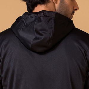 Conjunto de pantalones y Sudadera con capucha de talla grande de diseñador deportivo para hombre con estampado de logotipo personalizado, ropa deportiva de punto con cremallera para entrenamiento de gimnasio de invierno - Product Image 3