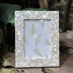 Luxury Mother of Pearl <b>Frame</b> - Handmade Sleek Design in 4x6/<b>5x7</b> Sizes (Indian Export) - Product Image 2