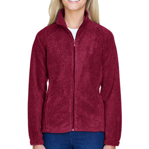 Veste bomber réversible en microfleece doux pour femme, entièrement zippée, coupe-vent, 100% polyester, noire, pour la saison hivernale - Product Image 4