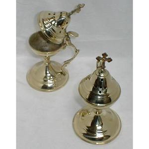 Quemador de incienso de latón dorado de diseño estándar, quemador de incienso de carbón, Quemador de aceite aromático, calentador de velas con fragancia para el hogar - Product Image 1