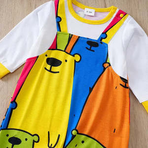 Conjuntos de Ropa para Bebé con Estampado de Dibujos Animados de Osito, Mameluco Beb Peto - Product Image 5