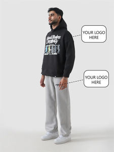 Sudadera con Capucha Oversize de Algodón Pesado para Hombre, Diseño Gráfico 'School Ruins Creativity', Unisex, Ajuste Holgado, Estilo Streetwear - Product Image 3