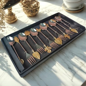 Elegante juego de cubiertos de acero inoxidable, cubiertos de diseño moderno para comedor en casa, fiesta de boda y uso de catering - Product Image 4