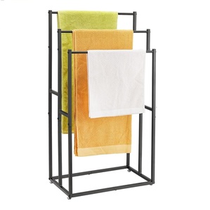 Porte-serviettes de salle de bain en acier élégant, durable et étanche pour une décoration minimaliste moderne et une présentation bien organisée des serviettes - Product Image 3