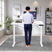 Escritorio Eléctrico Ajustable en Altura de 2 Etapas al por Mayor, Escritorio Motorizado para Sentarse y Estar de Pie con Control de Memoria Inteligente y Tecnología Zero-Wobble