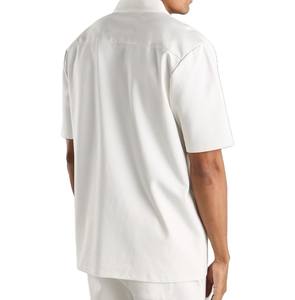 Chándal de verano de ajuste regular para hombre con camiseta de manga corta patrón sólido respetuoso con el medio ambiente transpirable a prueba de viento cierre de cordón - Product Image 3