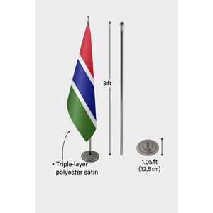 Drapeau officiel de Gambie pour intérieur, imprimé numériquement, drapeau mondial, en nylon, vinyle, soie, aluminium, durable, pour automobile, assurance, éducation - Product Image 6