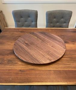 Rustic Vintage Wooden Serving <b>Tray</b> - Round Wood <b>Butler</b> Decorative <b>Tray</b> for Home Decor - Product Image 4