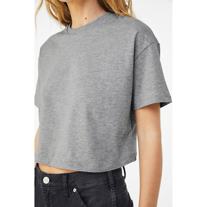 Camiseta Corta de Moda para Mujer, 200 GSM, Algodón Premium, Estilo Urbano, Fabricante de Marca Privada OEM Personalizada - Product Image 5