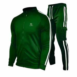 Custom Logo Plain Cotton Zip up Breathable Soft Warm Sweatsuit Jogger Outdoor Casual Sports Wear Running Tracksuits - Product Image 1