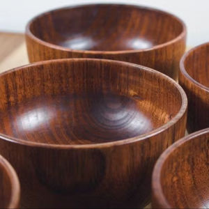 Bols à mélanger en bois-Saladiers en bois d'acacia avec finition lisse et design profond de haute qualité - Product Image 2