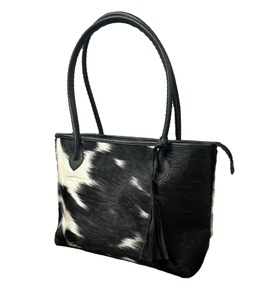Nuevo bolso de mano de cuero de vaca con estilo de pelo de moda, bolso de hombro para mujer, bolsos de diseñador de lujo para mujer - Product Image 1