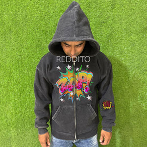 Sweat à capuche homme 100% coton 400gsm French Terry ample épais pull sweat Logo personnalisé Offre Spéciale brodé hiver - Product Image 1