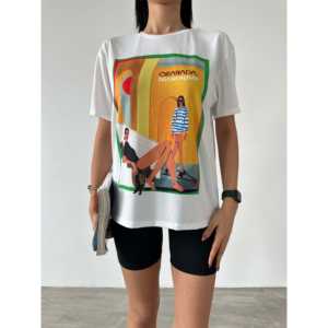 Camiseta de Niña 100% Algodón con Estampado, Tejido Jersey Transpirable, Diseño en Contraste - Product Image 4