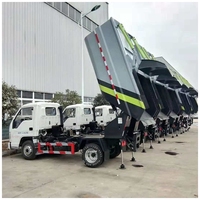 Foton mini-camions à ordures à benne basculante arrière refuser compacteur camion d'élimination des ordures camion compacteur à ordures hydraulique pour isuzu