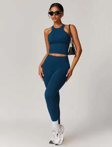 Ensembles de sport d'entraînement pour femmes fabricants de vêtements de sport personnalisés avec logo personnalisé ensembles de vêtements de fitness vêtements de yoga pour femmes - Product Image 4