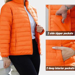 Veste matelassée à capuche pour homme, bordeaux, chaude, légère, d'hiver, fermeture éclair, décontractée, isolée, avec poches, multicolores - Product Image 5