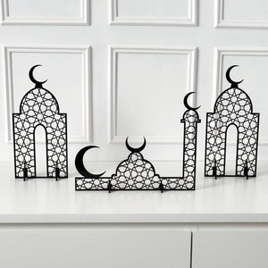 Centro de mesa de metal de decoración de Ramadán creado adecuado para la decoración festiva de la mesa de comedor durante las reuniones de Ramadán Kareem - Product Image 6