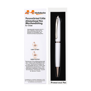 Penna Promozionale Personalizzata Calais Bianca per Merchandising - Product Image 2