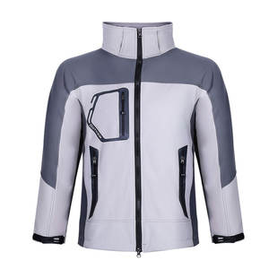 Custom Logo Soft Shell <b>Winter</b> Jacket Thin Waterproof Windproof Canvas Outdoor <b>Work</b> <b>Wear</b> Uniform with Polyester Windbreaker - Product Image 5