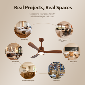 USA In Stock Modern 36 Inch <b>Ceiling</b> Fan with <b>Light</b> Solid Wood Quiet DC Motor <b>Remote</b> <b>Control</b> for Indoor Spaces - Product Image 3