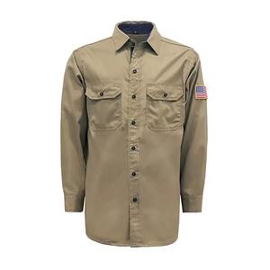 Camisa de Trabajo Industrial Ligera de 6.5 OZ de Algodón, Resistente al Fuego, de Alta Visibilidad, con Cierre a Presión y Ventilación - Product Image 2