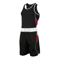 Uniforme de Boxeo Más Vendido en Oferta, 100% Poliéster, Secado Rápido, Transpirable, Talla Personalizada, Logotipo Personalizado, Uniforme Deportivo de Boxeo