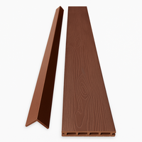 Panel de Pared Moderno Rústico de Madera y Plástico Compuesto 220x26mm, Tablero Decorativo Impermeable para Exteriores, para Cercas y Revestimientos