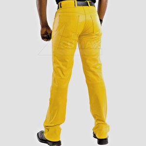 Pantalon en cuir léger pour hommes en vente Vêtements décontractés Pantalon en cuir pour hommes de qualité supérieure - Product Image 5