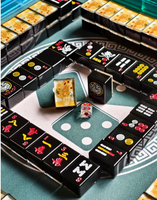 Ensemble de Mahjong noir motif de police boîte-cadeau de carreaux de Mahjong personnalisé ensemble de Mahjong américain