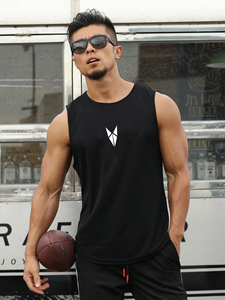 Camiseta Deportiva Casual Personalizada al por Mayor para Hombre, de Secado Rápido, Transpirable, de Algodón y Fibra de Bambú, Ajustada, para Entrenamiento Muscular - Product Image 4