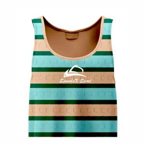 Venta al por mayor de ropa deportiva ligera para hombres Casual verano gimnasio camiseta sin mangas Estilo Chaleco con cuello redondo caída Sisa corte más opciones de tamaño - Product Image 4