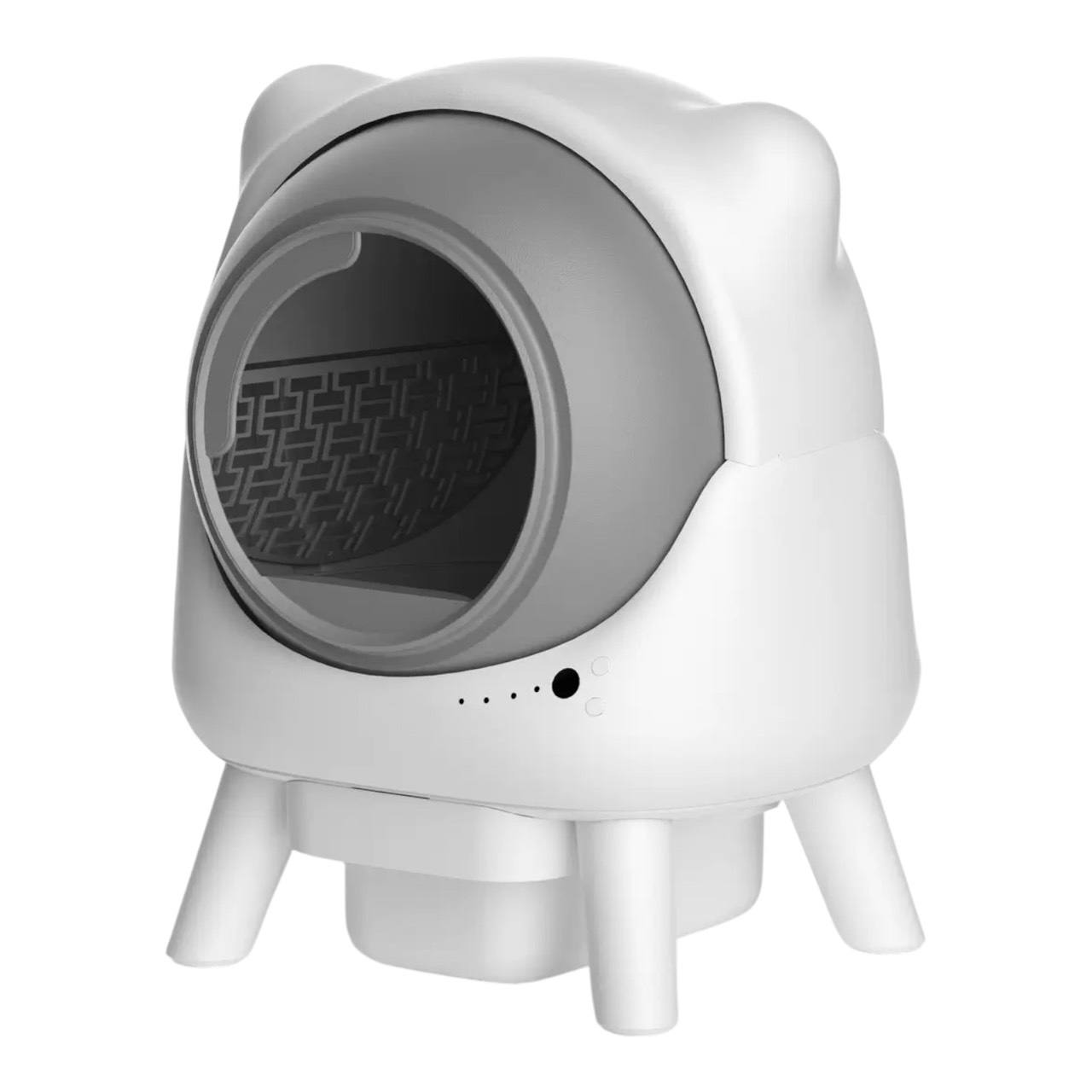 กระบะทรายแมวแบบหูแมวสีขาว ทำความสะอาดตัวเองได้