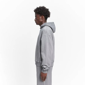 Sweat à capuche en coton moderne, polaire unisexe, streetwear décontracté, tenue de sport et de gym avec poches avant, capuche réglable, logo imprimé - Product Image 4