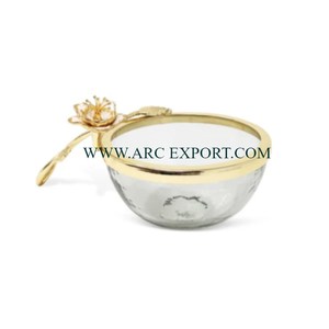 ชามเสิร์ฟอาหารและซุปลายดอกไม้แก้วใสทรงกลมสำหรับตกแต่งโต๊ะเครื่องใช้ในครัววันที่ - Product Image 1